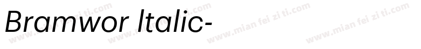 Bramwor ltalic字体转换